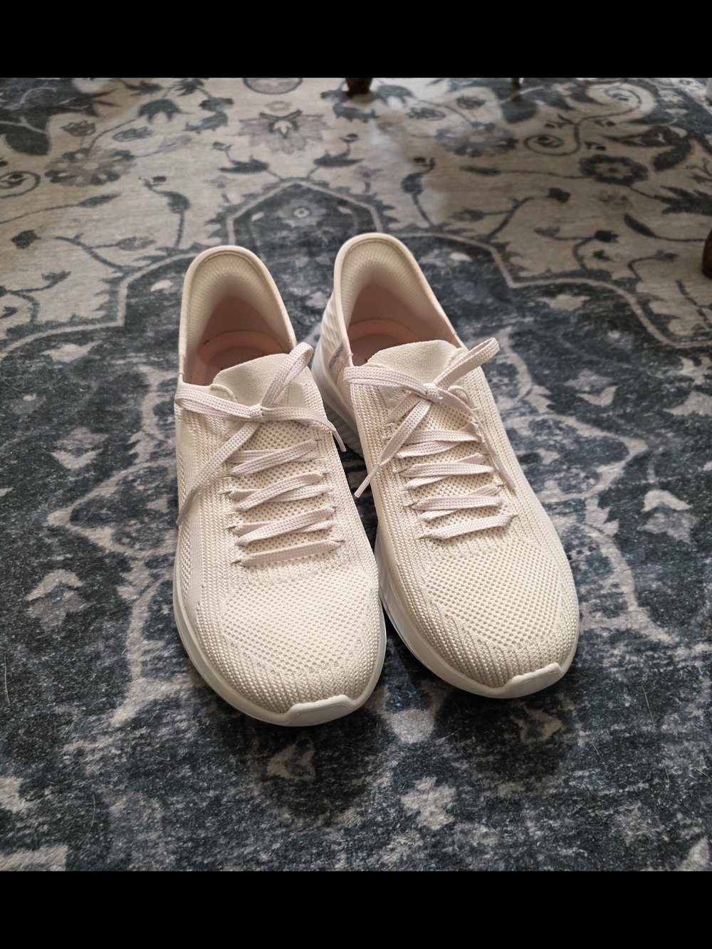 Skechers Pale Pink Knit Slip-Ins Natural Training Sneakers Size 9 - Picture 14 of 14